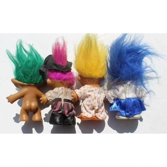 Vintage Lot Of 4 Troll / Trolls (Ace Novelty, Russ) Duck PIRATE Jewish - Picture 4 of 4